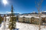 Private balcony off the main level with grill and extraordinary views of Buffalo Mountain, the Tenmile Range and Lake Dillon